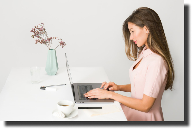 woman working with computer