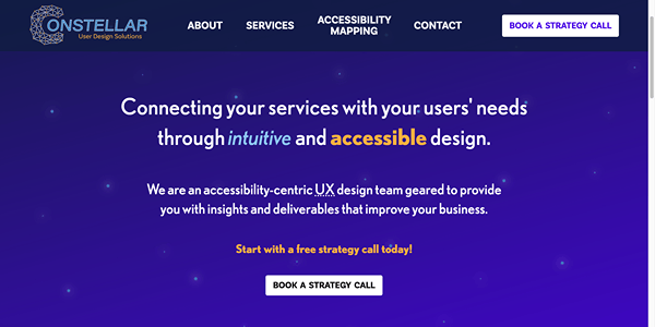 Constellar User Design Solutions - Homepage