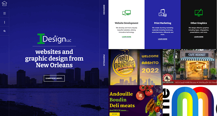 Websites and Graphic Design from New Orleans