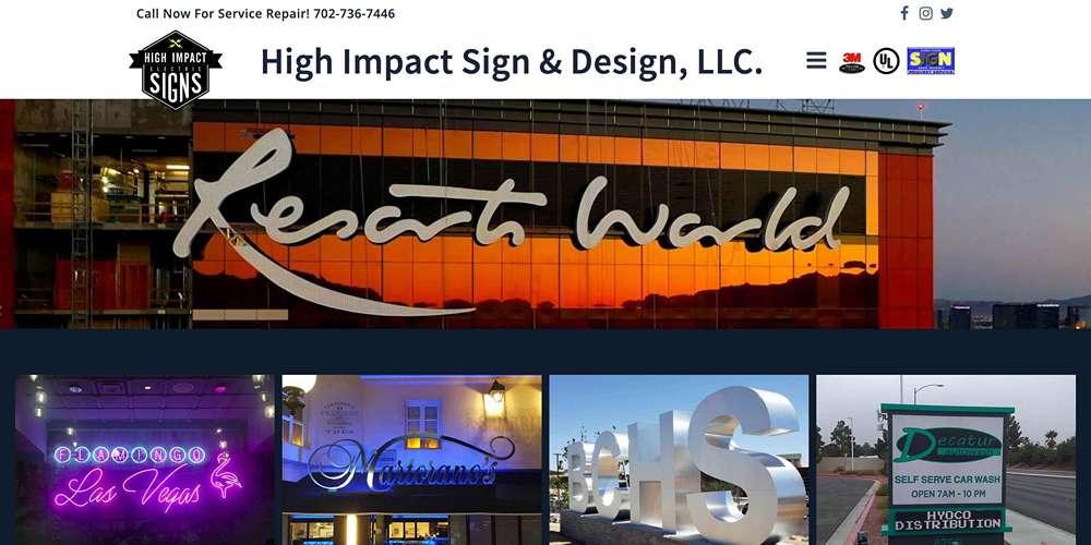 High Impact Sign and Design a Las Vegas Custom Electric Sign Company - High Impact Signs, LLC
