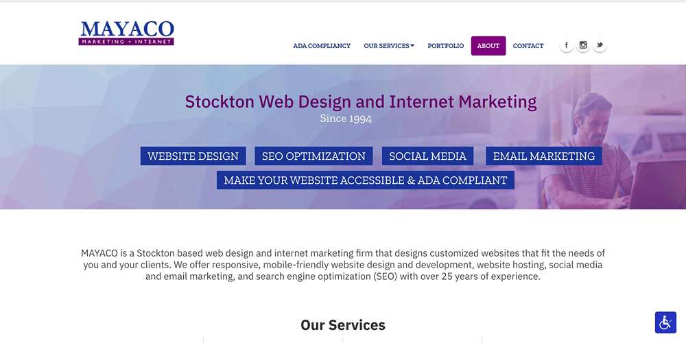Stockton Web Design and Development - Mayaco Marketing & Internet - Home